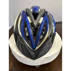 Infinity Adult Bicycle Helmet Blue Gray Adjustable Dial Fit Road Cycling M/L